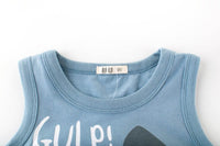 Fashion Boys Sleeveless Sling Cartoon Baby Top