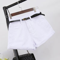 High-Waisted Denim Shorts Women's Loose Crimping Large Size Thin A Word Wide Legs