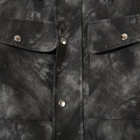 Tie-dyed Loose PU Leather Jacket For Men