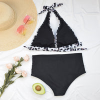Leopard Print Sexy High Waist Swimsuit Bikini