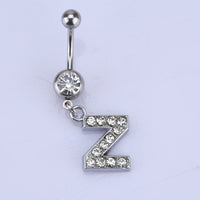 English alphabet hypoallergenic body piercing navel nail