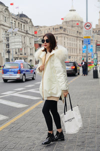 White duck down jacket