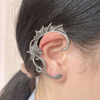 Stainless Steel Earrings Exaggerated Punk Flying Dragon