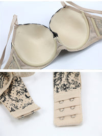 Lace print color blocking large underwear