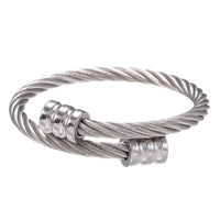Trendy Retro Personality Stainless Steel Winding Geometric Bracelet