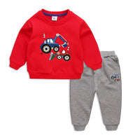 Children's Sweater Suit winter Clothes Plus Velvet Thickening