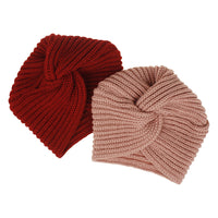 New Winter Knitted Nail Pearl Headscarf Hat Bohemian Knotted Warm Headband