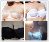 Non-slip strapless bra