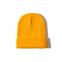 Pure color warm knitted hat