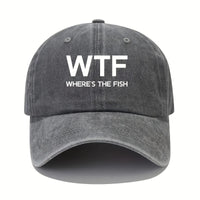 All-match Fashion Printing WTF Washed Baseball Cap Warm-keeping And Cold-proof
