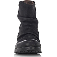 Round Toe Retro Side Zipper Thick Heel Casual Men's Short Boots