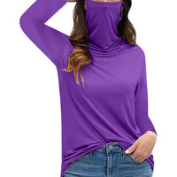 Multi-functional Dust-proof Face Mask Womens Long-sleeve Top