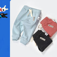 Solid Color High-waist For Boys And Girls Casual Pants