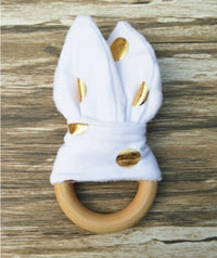 Handmade wooden natural baby teether