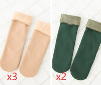 Plus velvet thick snow day warm floor socks autumn and winter in the tube home socks men socks couple socks