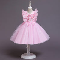 V-neck ruffled girl dress