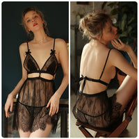 Lace-up Suspender Nightdress