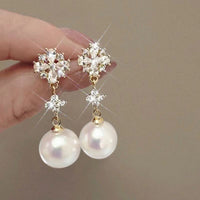 New Textured Pearl Vintage Artistic Stud Earrings