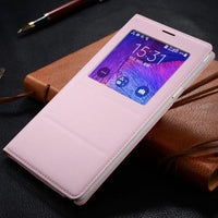 Smart cover for clamshell windows for Samsung note4