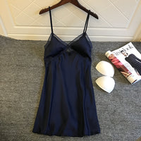 Hot lace lace nightdress with chest pad