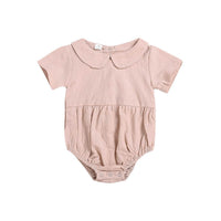 Baby Girl 3 Color Doll Collar Short Sleeve Halter