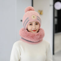 Plush thick knitted hat