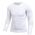 New Solid Color Men's Long-sleeved T Tights Wicking Sweat Suit Elastic Sports Fitness Running Training Shirt