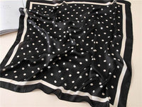 Satin bow tie bow point small silk scarf