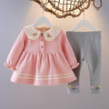 Cute plus velvet girl suit