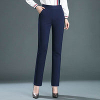 Straight Elastic High Waist Slimming Pants