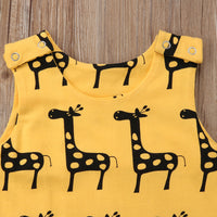 Giraffe Print Sleeveless Jumpsuit