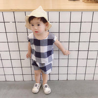 Children's casual sleeveless two-piece suit