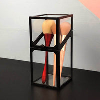 Glass makeup brush bucket