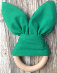 Handmade wooden natural baby teether