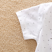 Baby jumpsuit with short sleeves