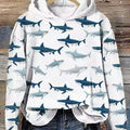Womens 3D Digital-Print Hoodie With A Hood