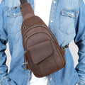 Large-capacity Vintage Crossbody Bag For Men