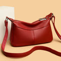 Multi-compartment Shoulder Messenger Bag Women's Large Capacity Cowhide New Moon Bag