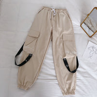 Elastic waist harem pants beam leg pants