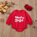 Christmas Alphabet Print Panel Sleeve Long Sleeve Set