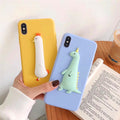 Three dimensional lovely silicone mobile phone case