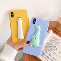 Three dimensional lovely silicone mobile phone case