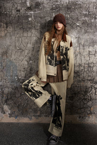 Fashion Printed Jacket Coat Men