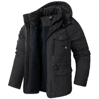 Men's Plus Size Lambswool Hooded Cotton Jacket