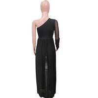Women's one-shoulder fake two-piece jumpsuit