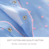 Long-sleeved one-piece buttoned romper crawler
