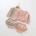 Two-piece baby knitted sweater shorts