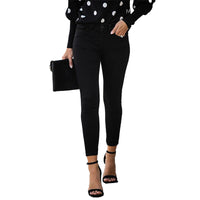 Stretch mid-rise slim-fit cropped jeans with small feet