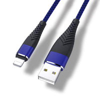 Long tail pin through braided data cable