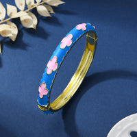Chinese-style Enamel Bracelet For Women Light Luxury Niche Design Retro Style Jewelry